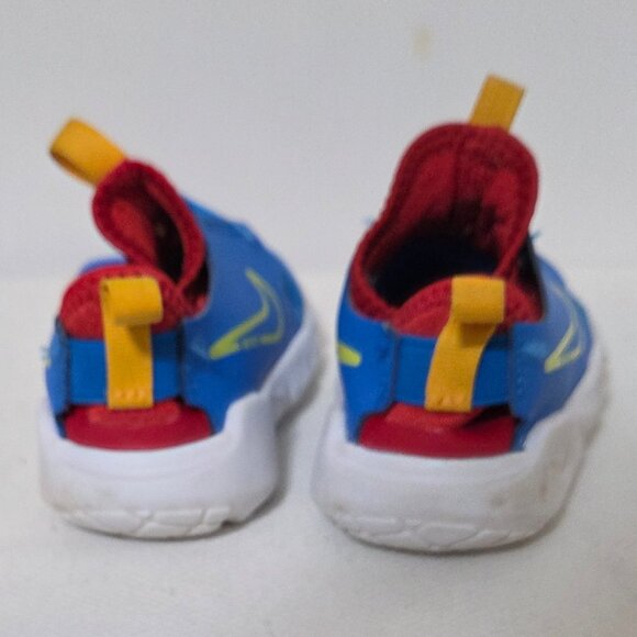 Nike Flex Runner Shoes Unisex Size 6C Toddler Sneaker Blue Orange Red Boys/Girls - Picture 4 of 6
